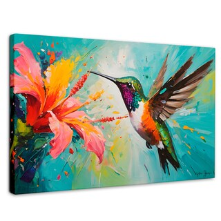 Foto 1 | Cuadro Decorativo Canvas Colibrí Polinizador 90x60