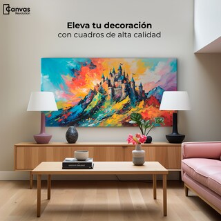 Foto 3 | Cuadro Decorativo Canvas Montañoso Castillo 120x60