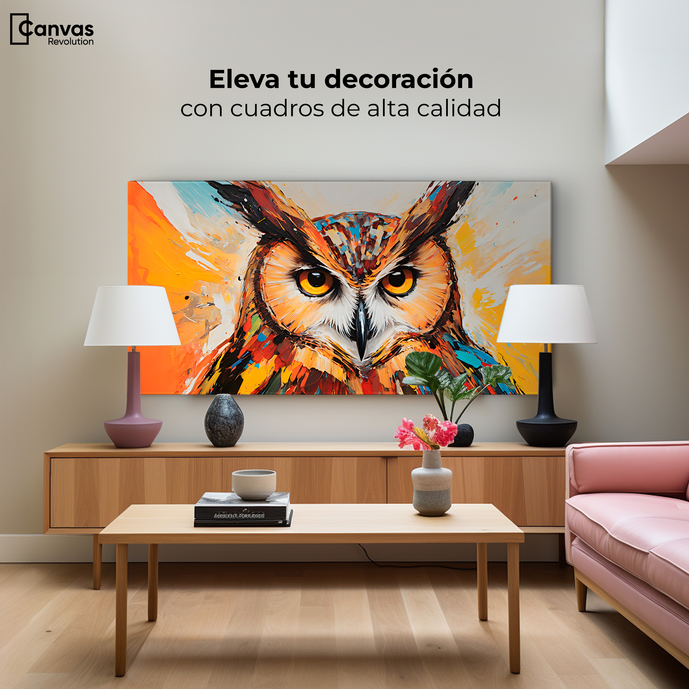 Foto 4 pulgar | Cuadro Decorativo Canvas Mirada Vigilante 120x60