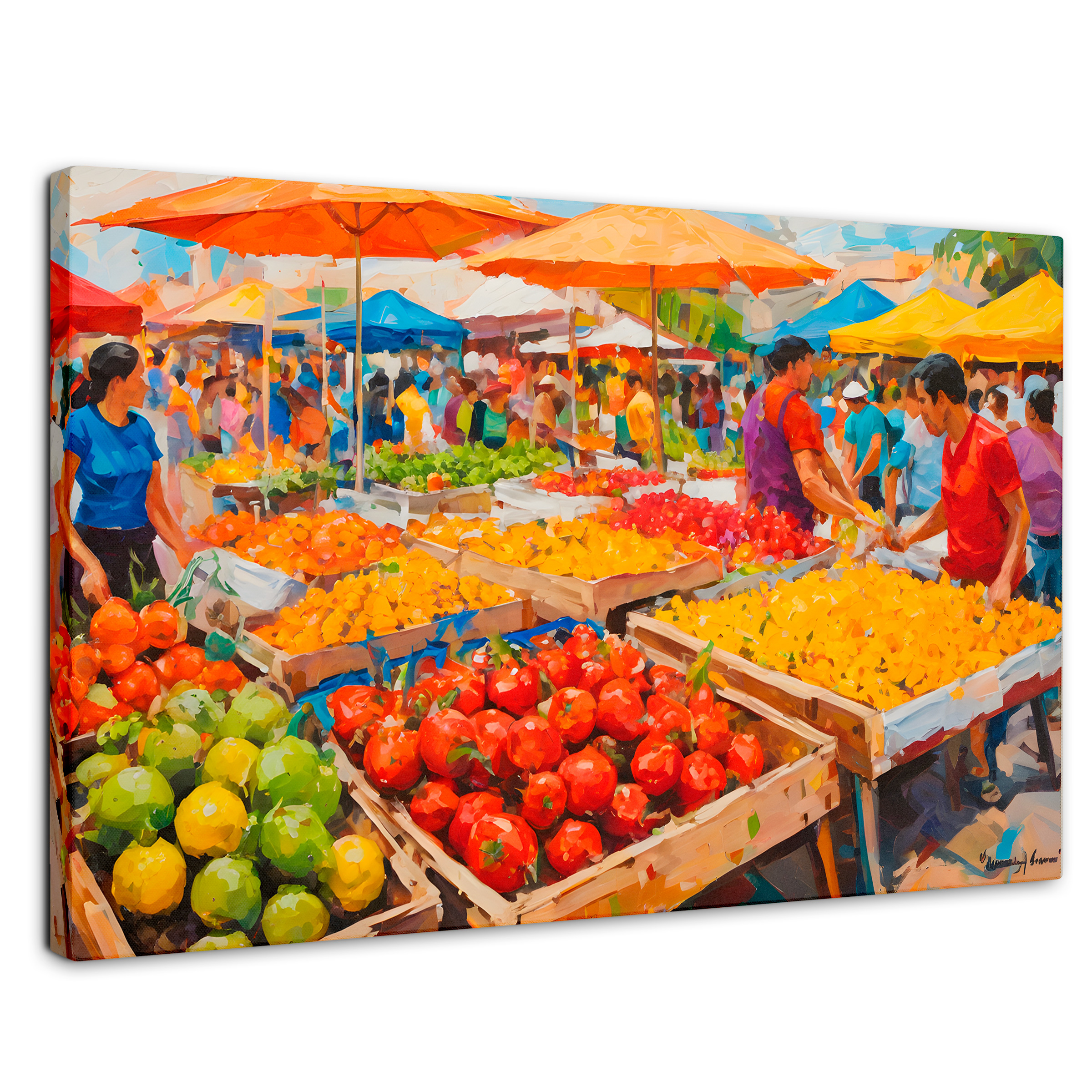 Cuadro Decorativo Canvas Mercado Frutal 90x60