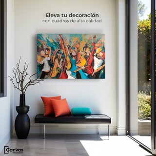 Foto 3 | Cuadro Decorativo Canvas Sinfonía Vibrante 90x60
