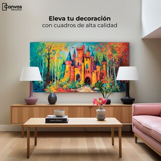 Foto 3 | Cuadro Decorativo Canvas Castillo Boscoso 120x60