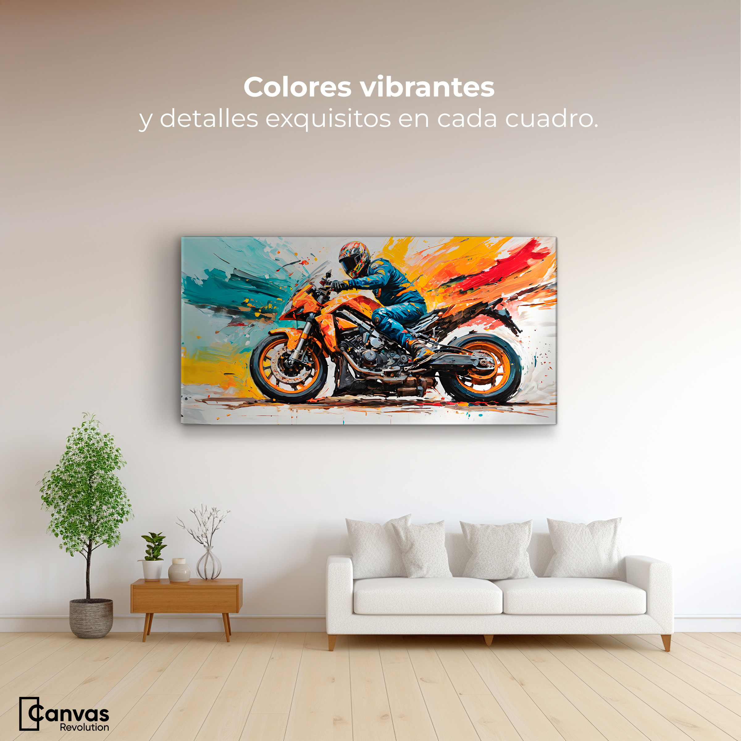 Foto 3 pulgar | Cuadro Decorativo Canvas Furia Motorizada 120x60