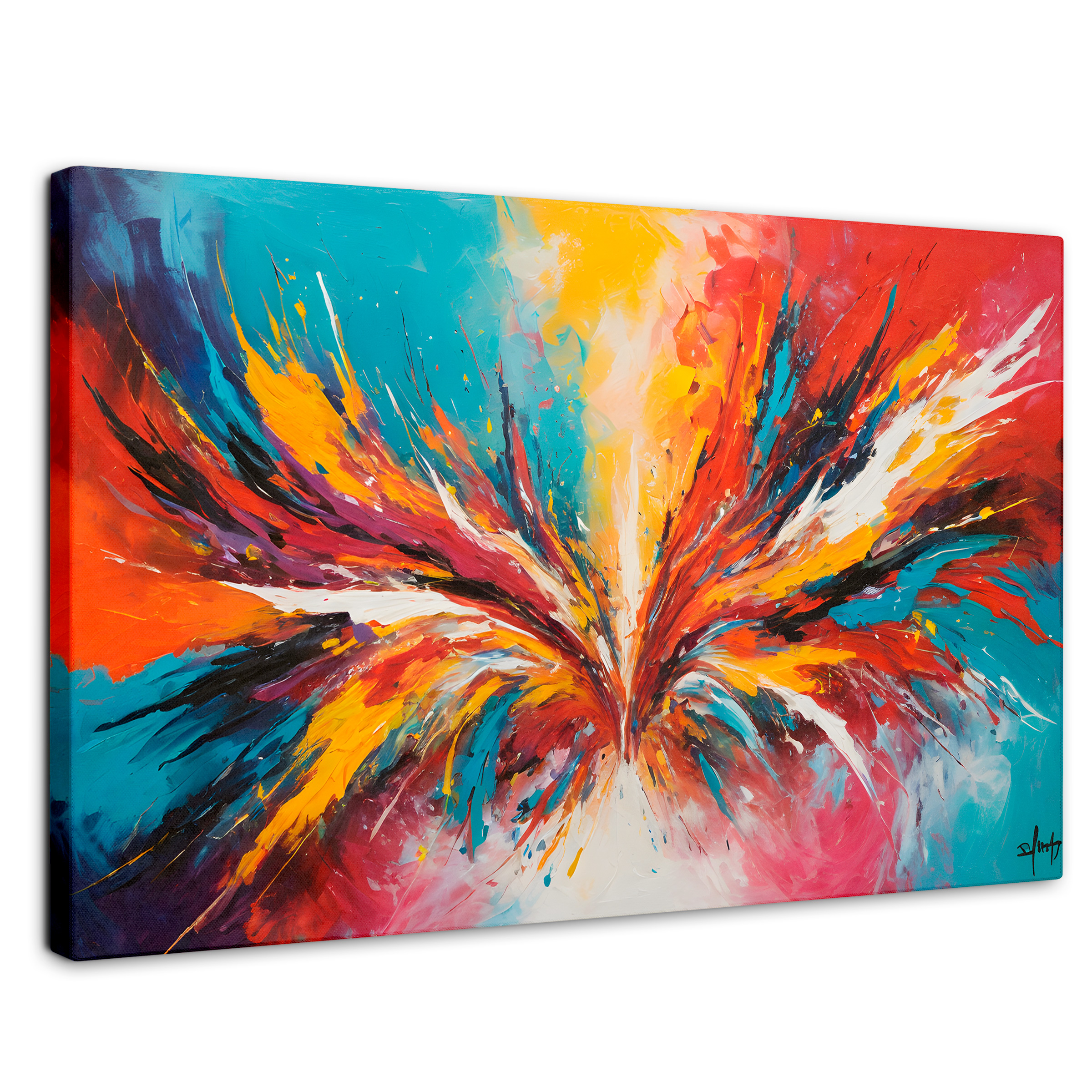 Cuadro Decorativo Canvas Ave Fénix Surreal 90x60