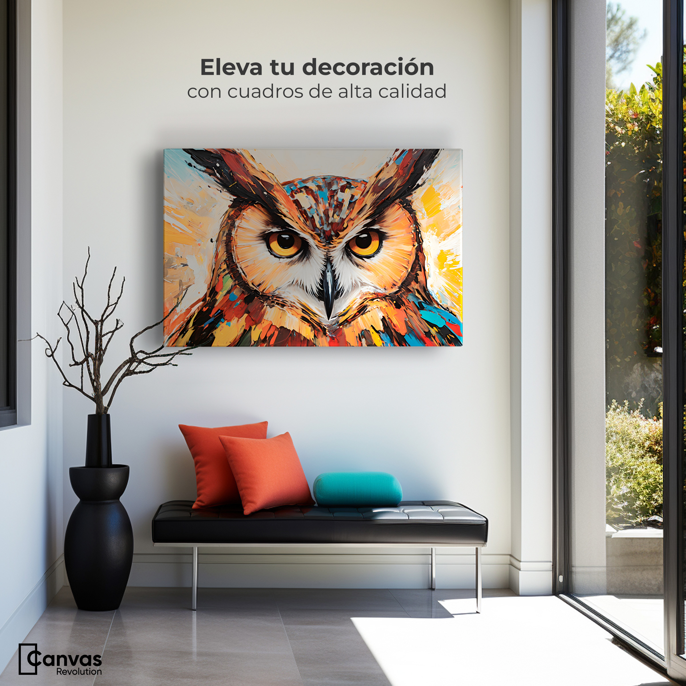 Foto 3 | Cuadro Decorativo Canvas Mirada Vigilante 90x60