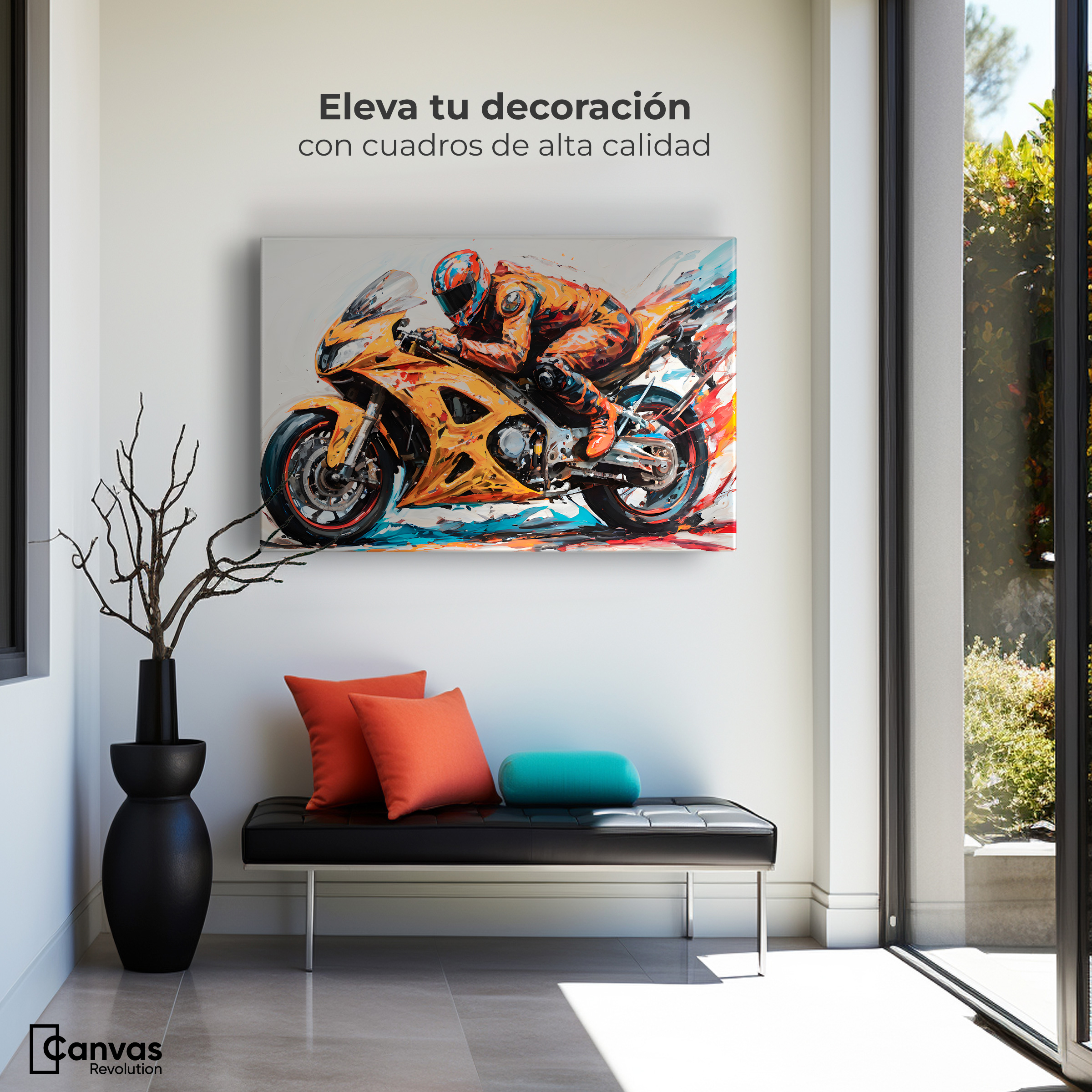 Foto 4 pulgar | Cuadro Decorativo Canvas Cross Colorido 90x60