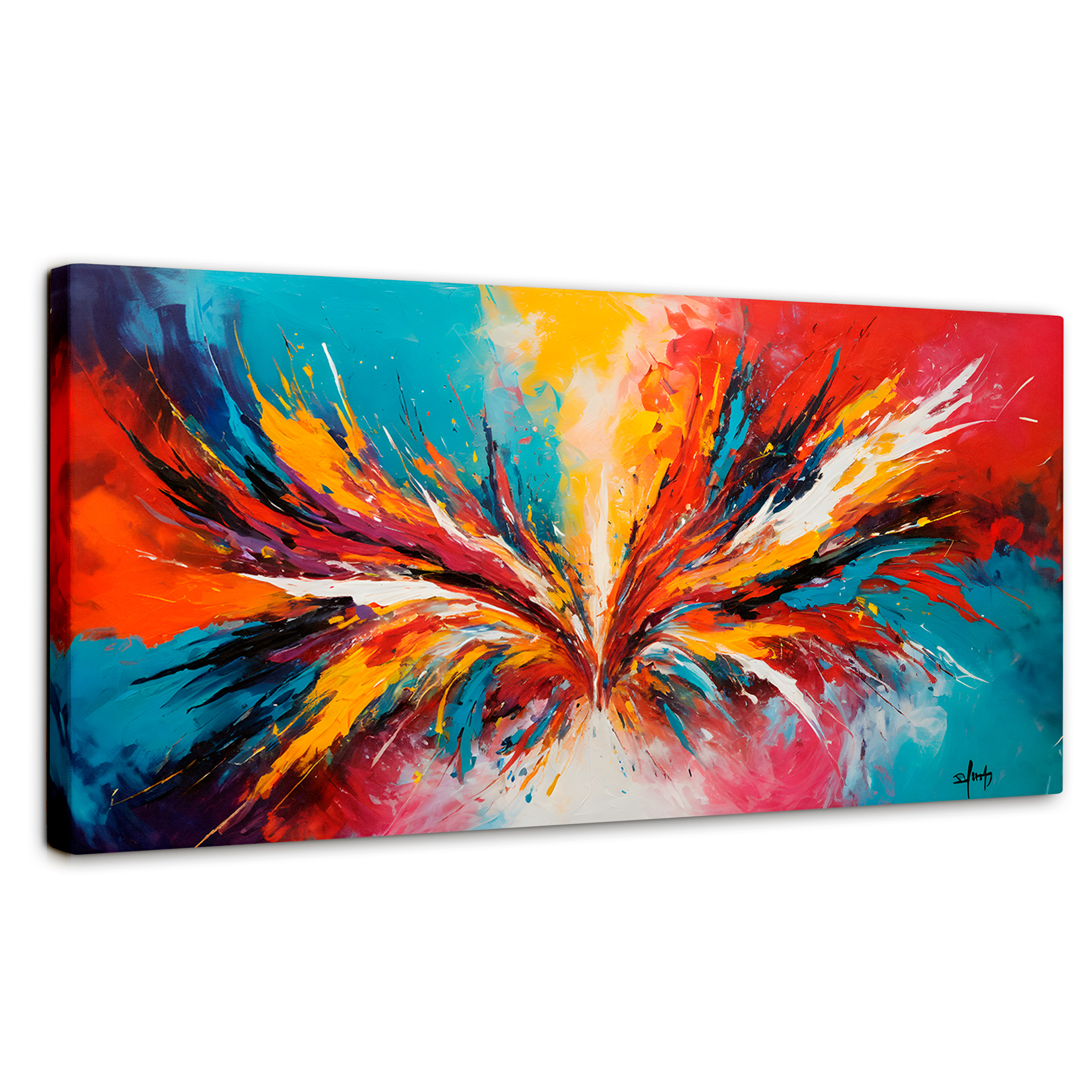 Foto 2 pulgar | Cuadro Decorativo Canvas Ave Fénix Surreal 120x60