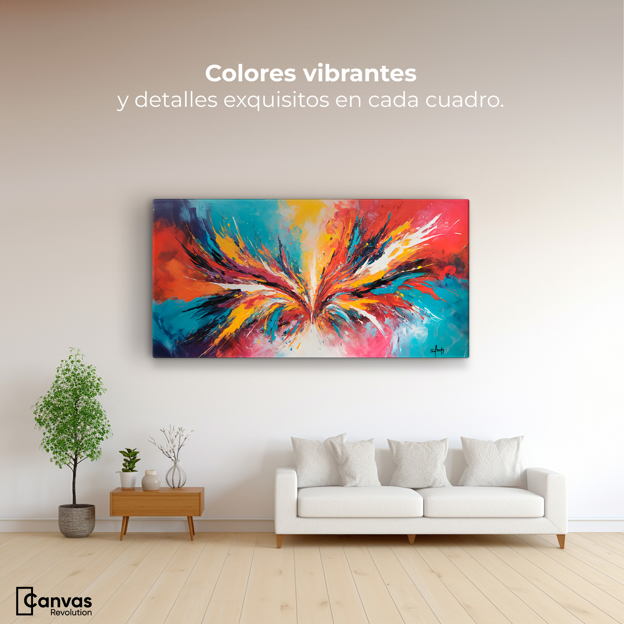 Foto 2 | Cuadro Decorativo Canvas Ave Fénix Surreal 120x60