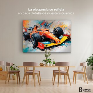 Foto 2 | Cuadro Decorativo Canvas F1 Carrera Colorida 90x60