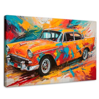 Foto 1 | Cuadro Decorativo Canvas Auto Retro Colorido 90x60