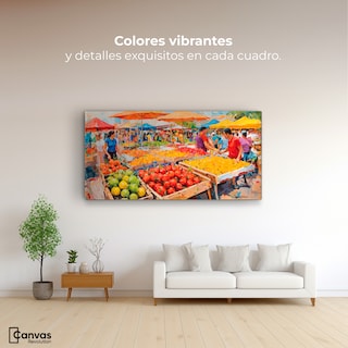 Foto 3 | Cuadro Decorativo Canvas Mercado Frutal 120x60