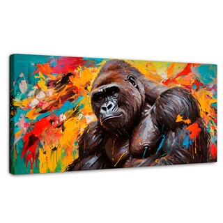 Foto 1 | Cuadro Decorativo Canvas Gorila Sonriente 120x60