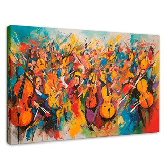 Foto 1 | Cuadro Decorativo Canvas Orquesta De Colores 90x60
