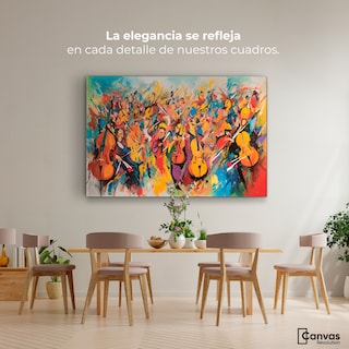 Foto 2 | Cuadro Decorativo Canvas Orquesta De Colores 90x60