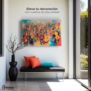 Foto 3 | Cuadro Decorativo Canvas Orquesta De Colores 90x60