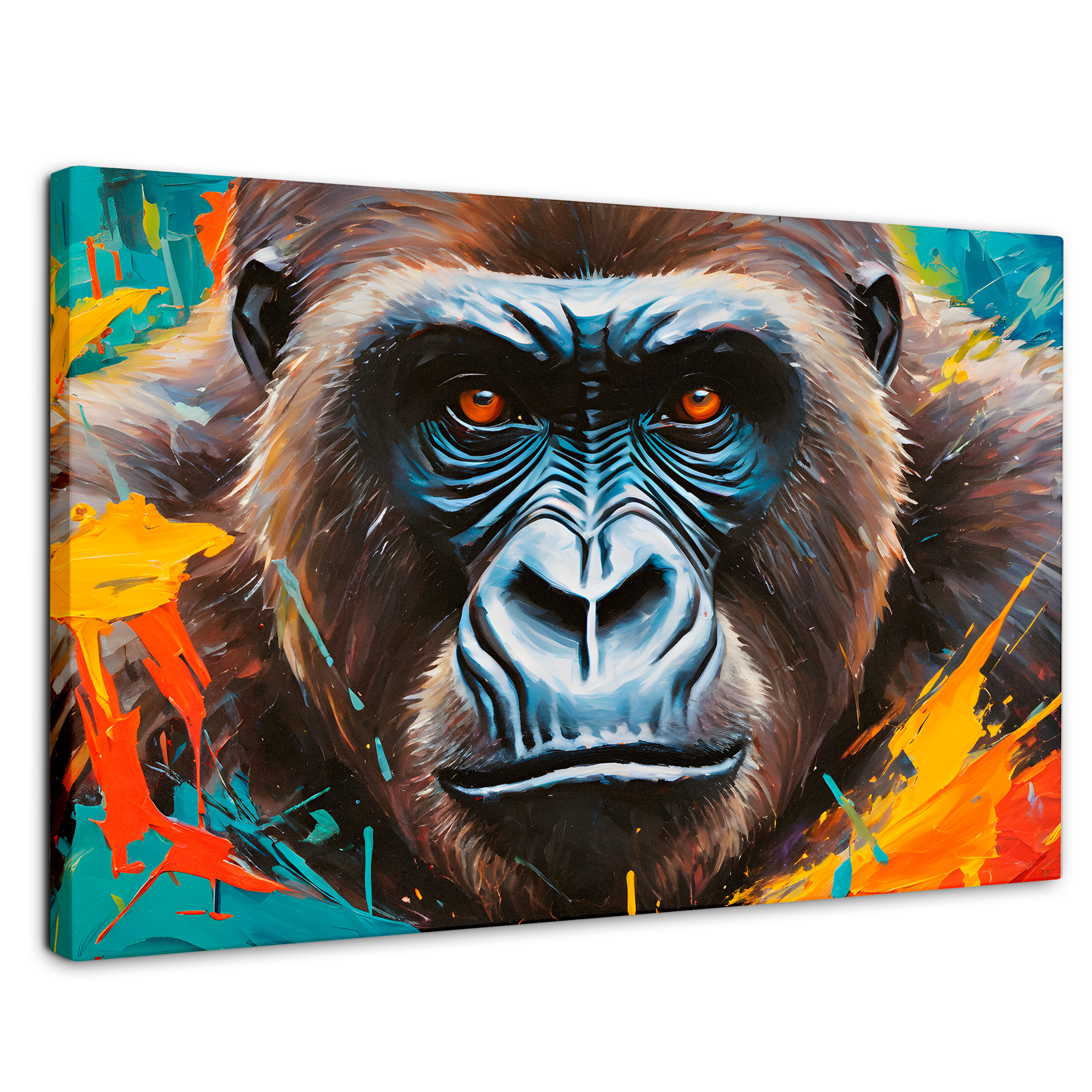 Cuadro Decorativo Canvas Retrato Gorila 90x60