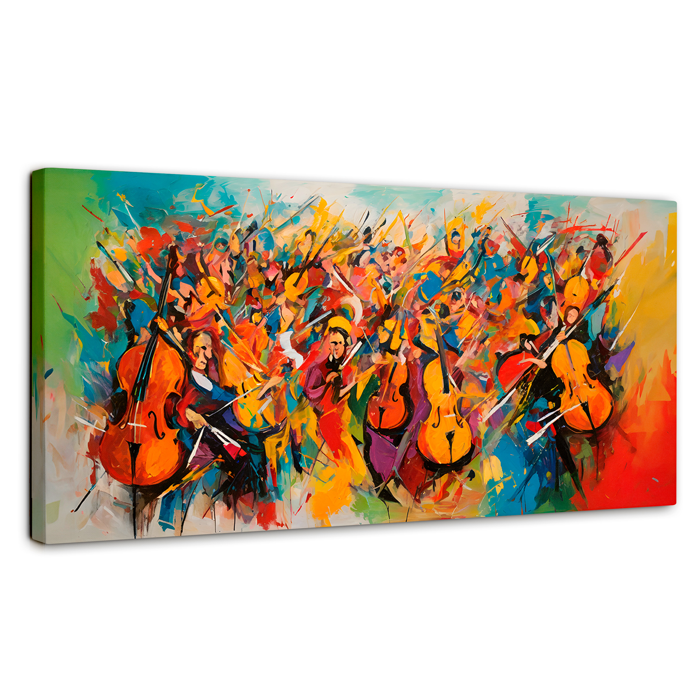 Foto 2 pulgar | Cuadro Decorativo Canvas Orquesta De Colores 120x60