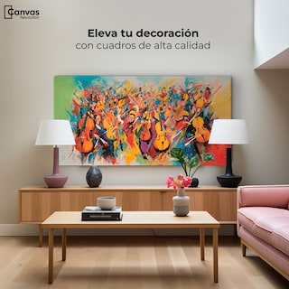 Foto 3 | Cuadro Decorativo Canvas Orquesta De Colores 120x60