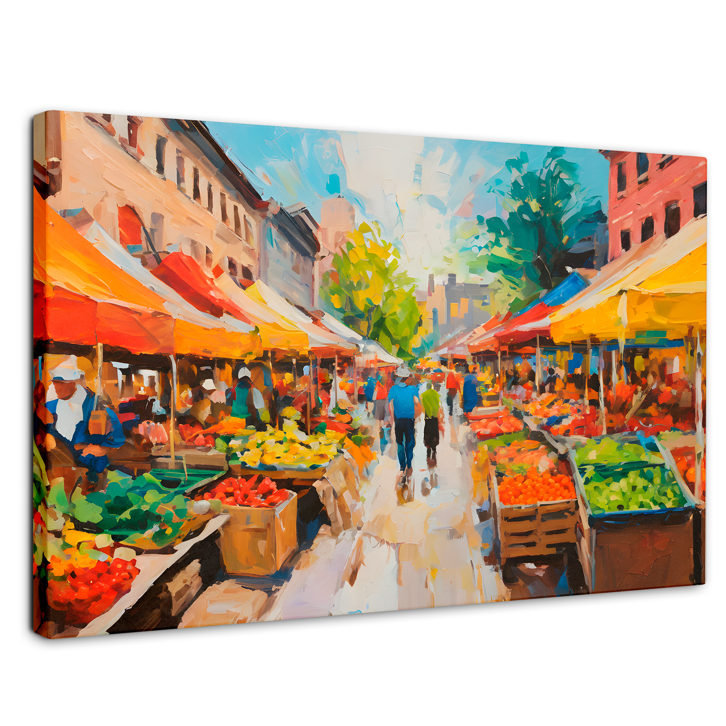 Cuadro Decorativo Canvas Cromatismo Mercado 90x60
