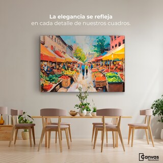 Foto 2 | Cuadro Decorativo Canvas Cromatismo Mercado 90x60