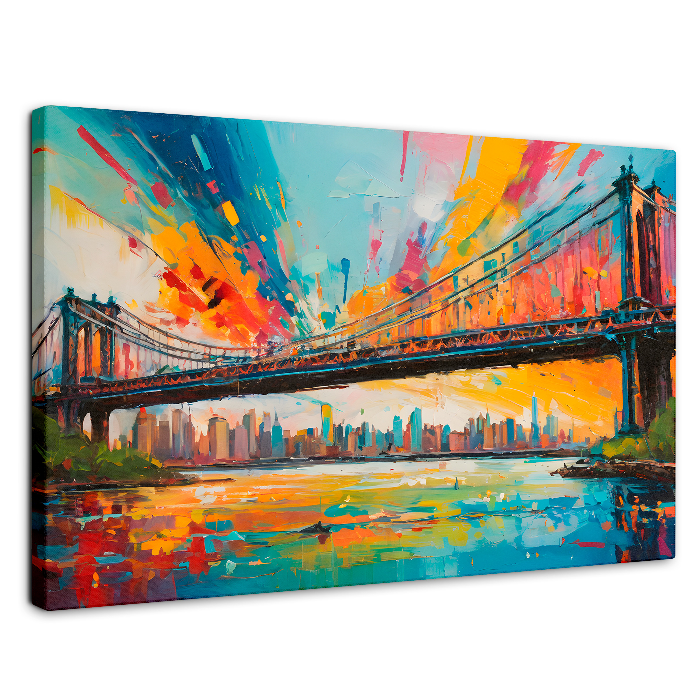 Cuadro Decorativo Canvas Puente Brooklyn Ny 90x60