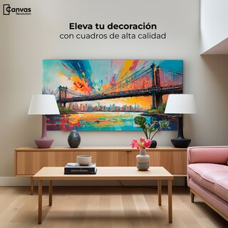Foto 3 | Cuadro Decorativo Canvas Puente Brooklyn Ny 120x60
