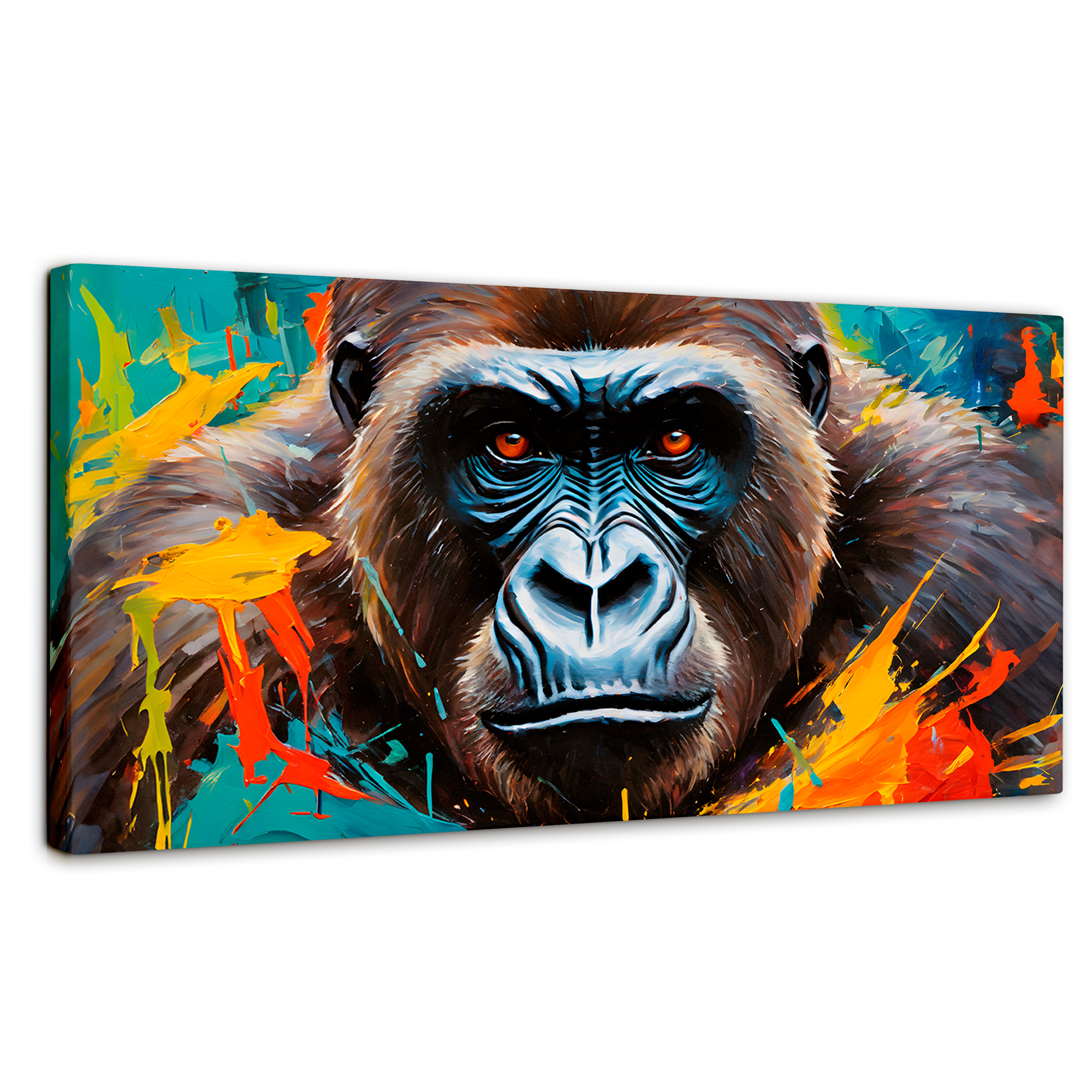 Cuadro Decorativo Canvas Retrato Gorila 120x60