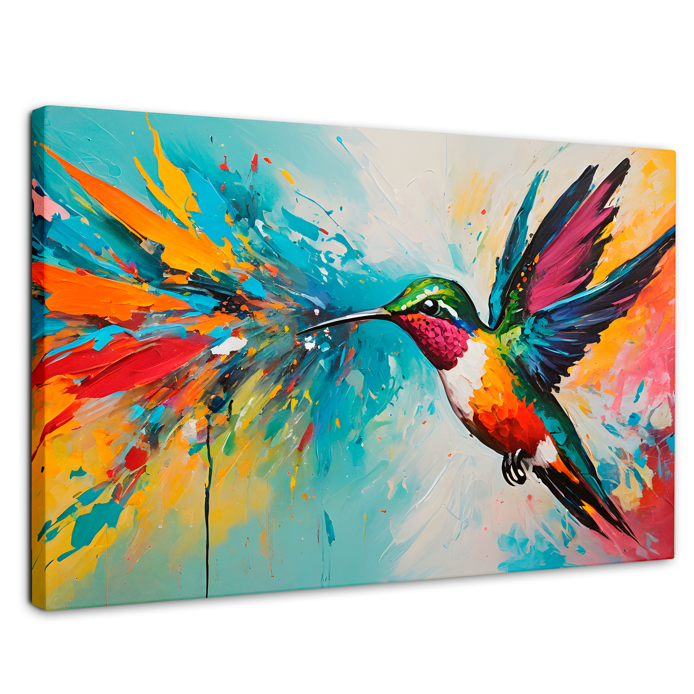 Cuadro Decorativo Canvas Colibrí Vibrante 90x60