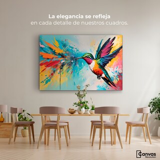 Foto 2 | Cuadro Decorativo Canvas Colibrí Vibrante 90x60