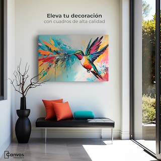 Foto 3 | Cuadro Decorativo Canvas Colibrí Vibrante 90x60
