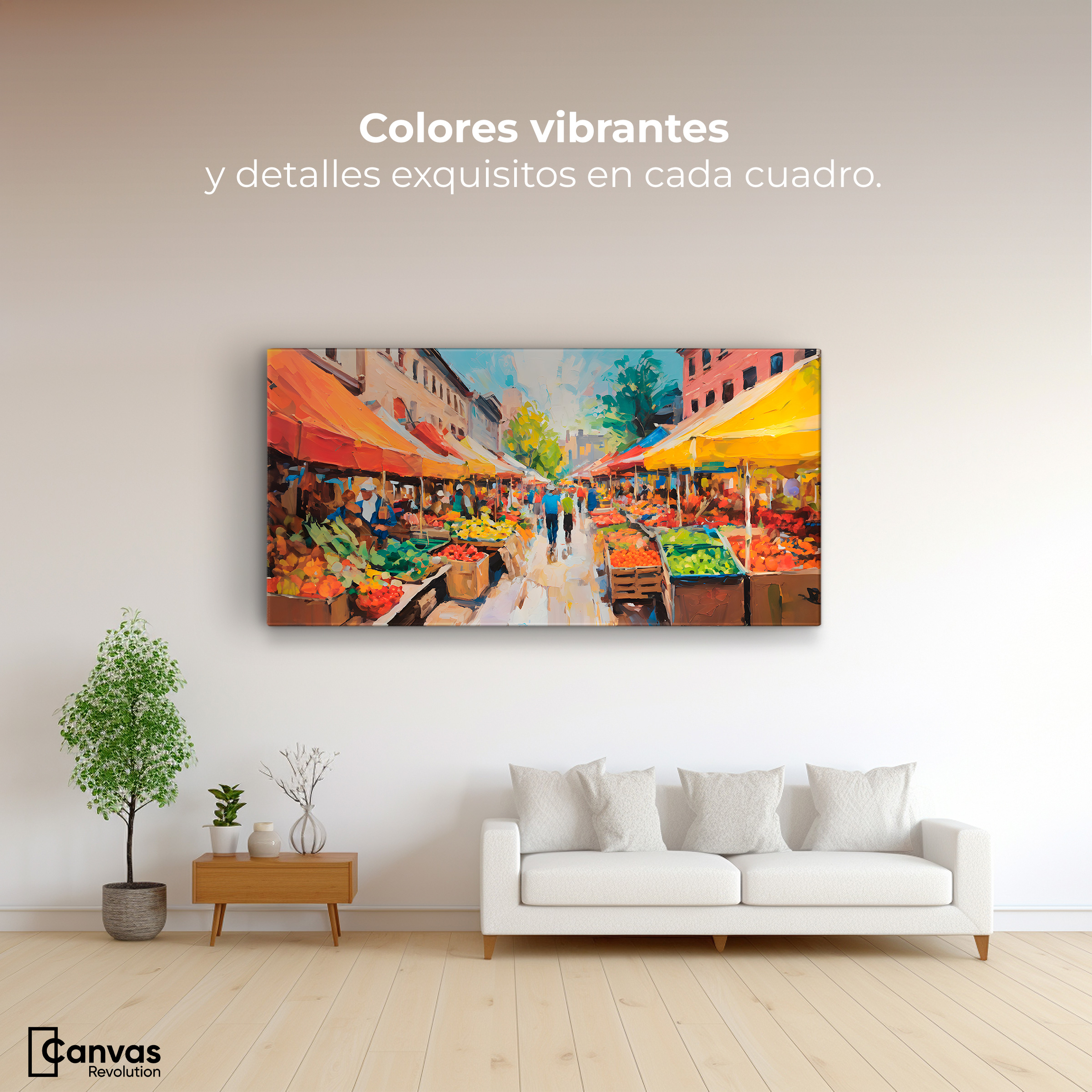 Foto 2 | Cuadro Decorativo Canvas Cromatismo Mercado 120x60