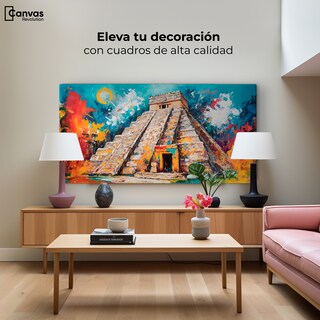 Foto 3 | Cuadro Decorativo Canvas Pirámide Vibrante 120x60