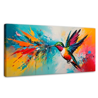Foto 1 | Cuadro Decorativo Canvas Colibrí Vibrante 120x60