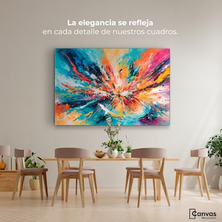Foto 2 | Cuadro Decorativo Canvas Fiesta Colores 90x60