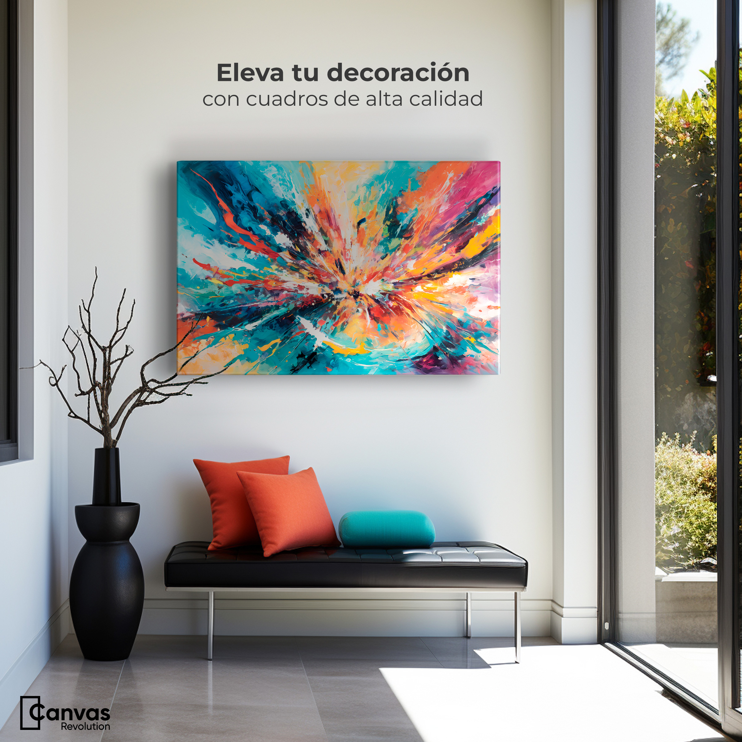 Foto 4 pulgar | Cuadro Decorativo Canvas Fiesta Colores 90x60