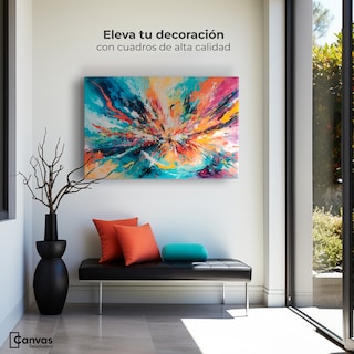 Foto 3 | Cuadro Decorativo Canvas Fiesta Colores 90x60