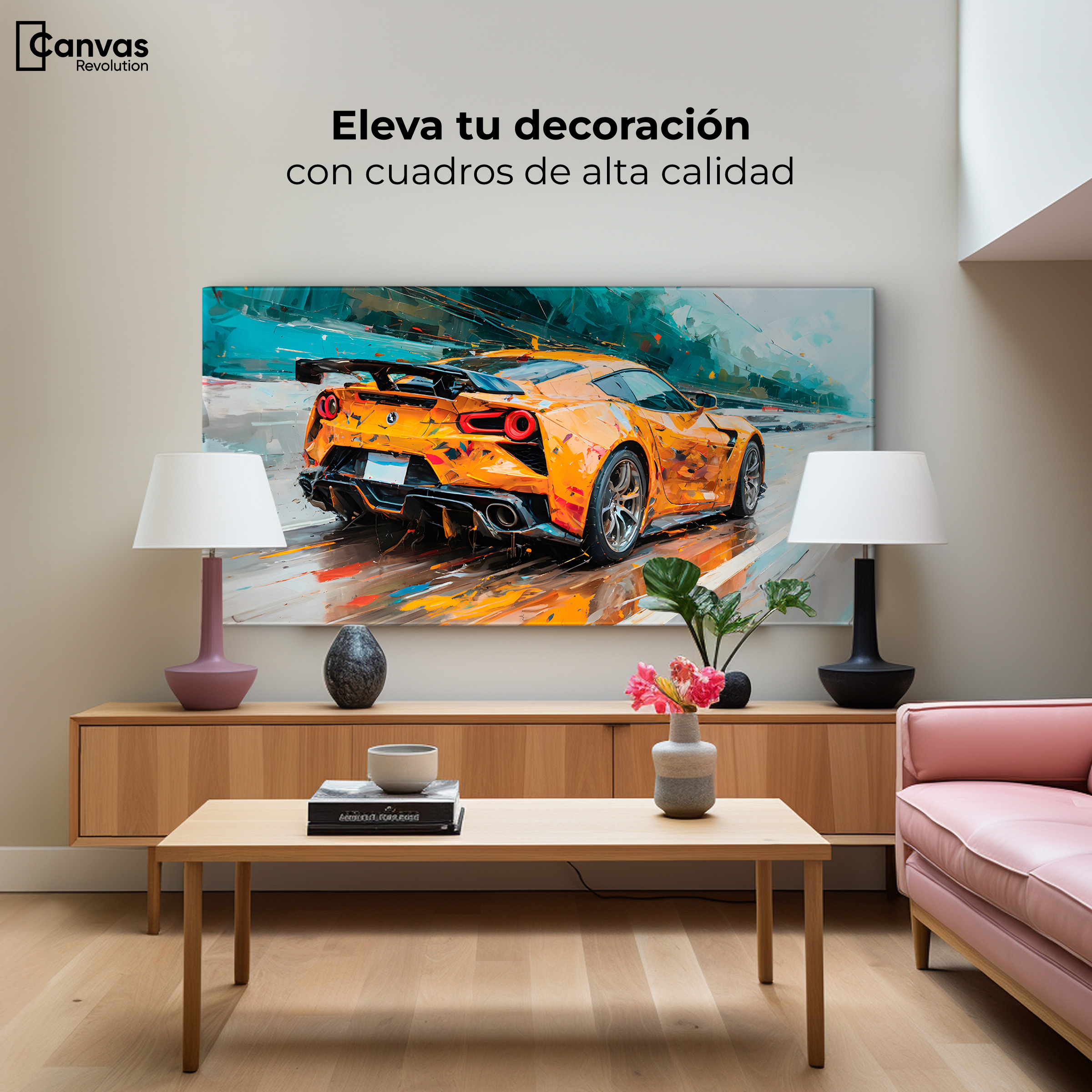 Foto 4 pulgar | Cuadro Decorativo Canvas Deportivo Mclaren 120x60