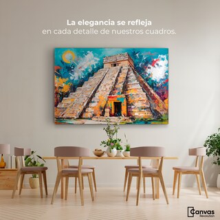 Foto 2 | Cuadro Decorativo Canvas Pirámide Vibrante 90x60
