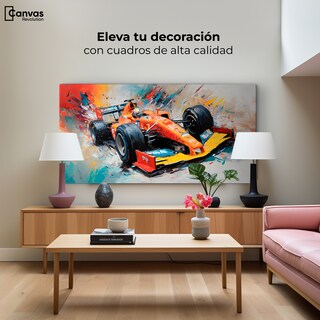 Foto 3 | Cuadro Decorativo Canvas F1 Carrera Colorida 120x60