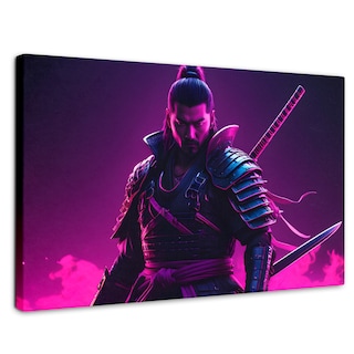 Foto 1 | Cuadro Decorativo Canvas Guerrero Samurái 90x60