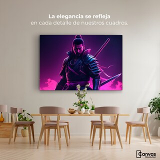 Foto 2 | Cuadro Decorativo Canvas Guerrero Samurái 90x60