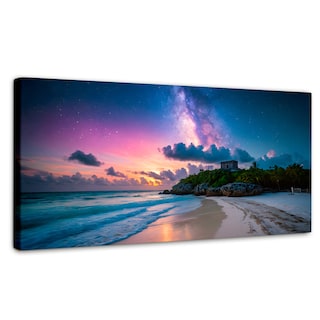 Foto 1 | Cuadro Decorativo Canvas Orilla Playa Tulum 160x80