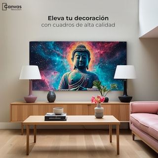 Foto 3 | Cuadro Decorativo Canvas Buda Entre Galaxias 160x80
