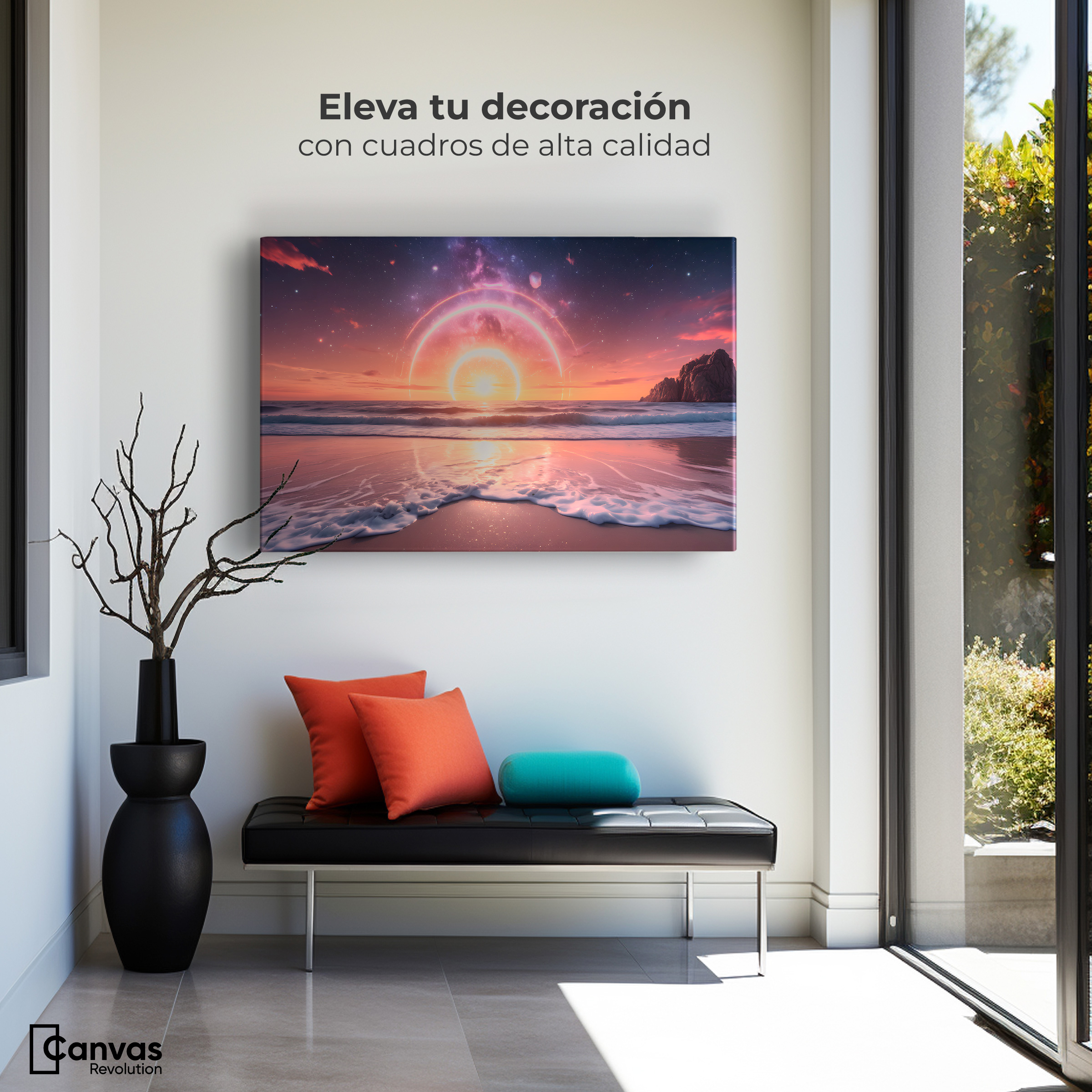 Foto 4 pulgar | Cuadro Decorativo Canvas Sol Poniente Marino 90x60