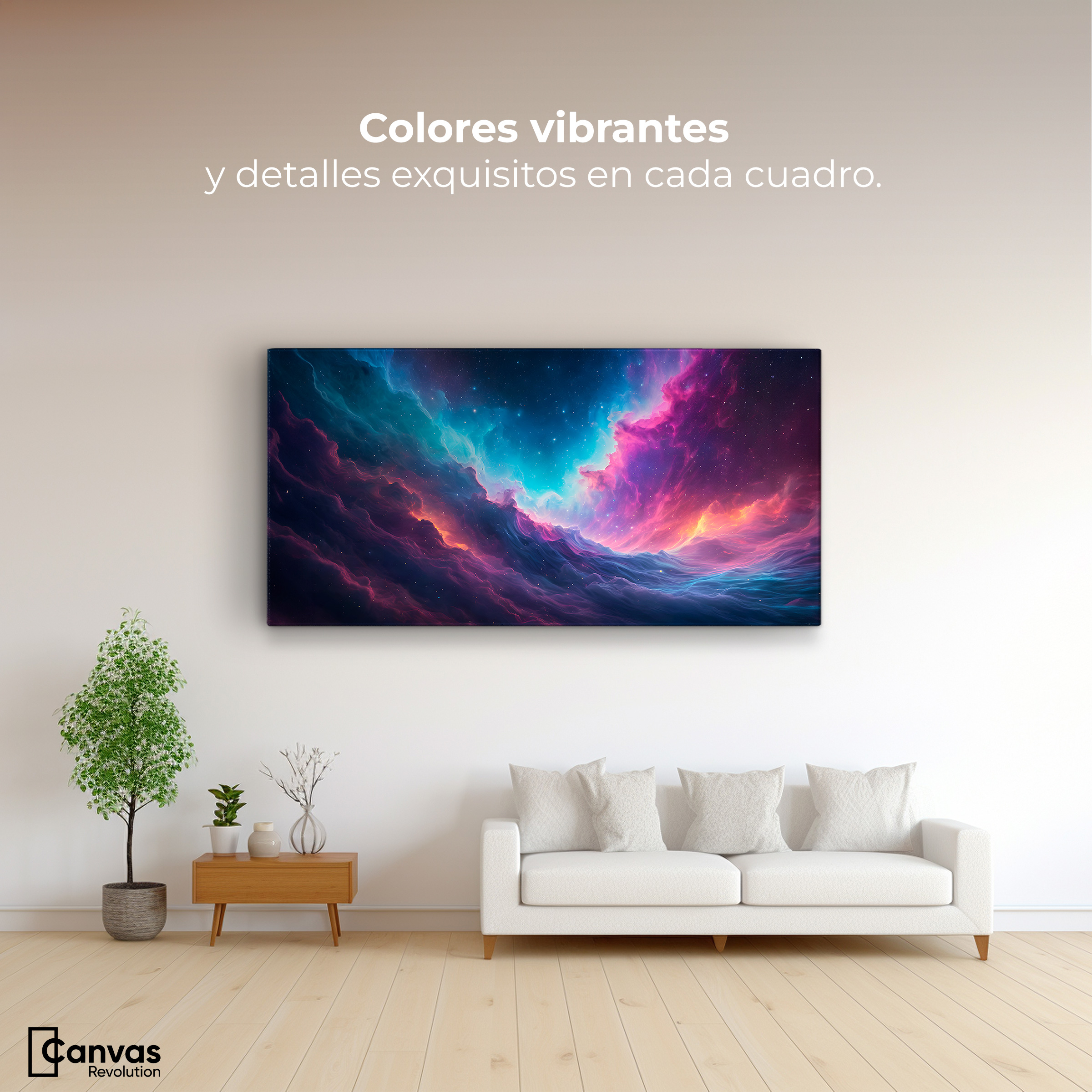 Foto 2 | Cuadro Decorativo Canvas Horizontes Cósmicos 160x80