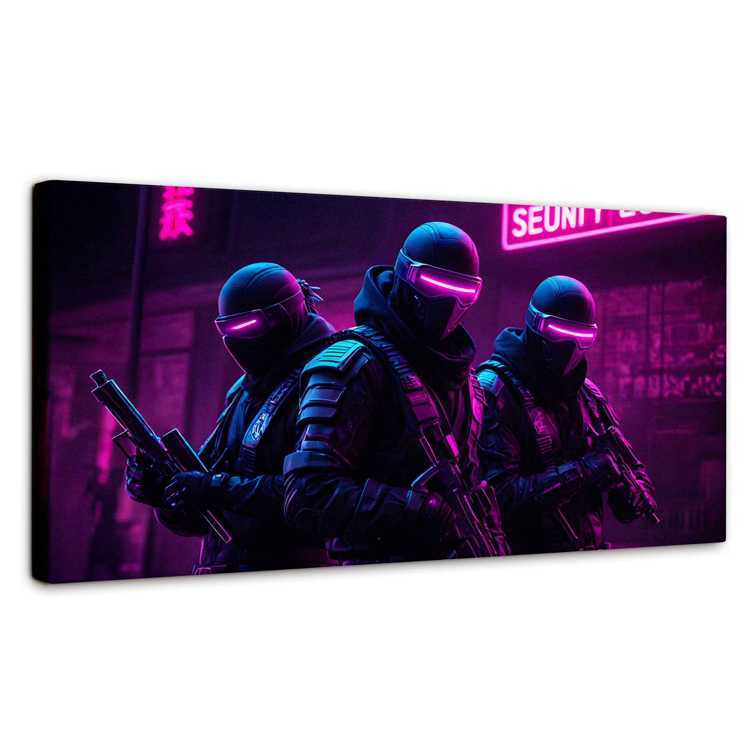 Foto 1 | Cuadro Decorativo Canvas Soldado Cyberpunk 120x60