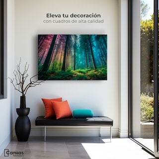 Foto 3 | Cuadro Decorativo Canvas Bosque Cromático 90x60
