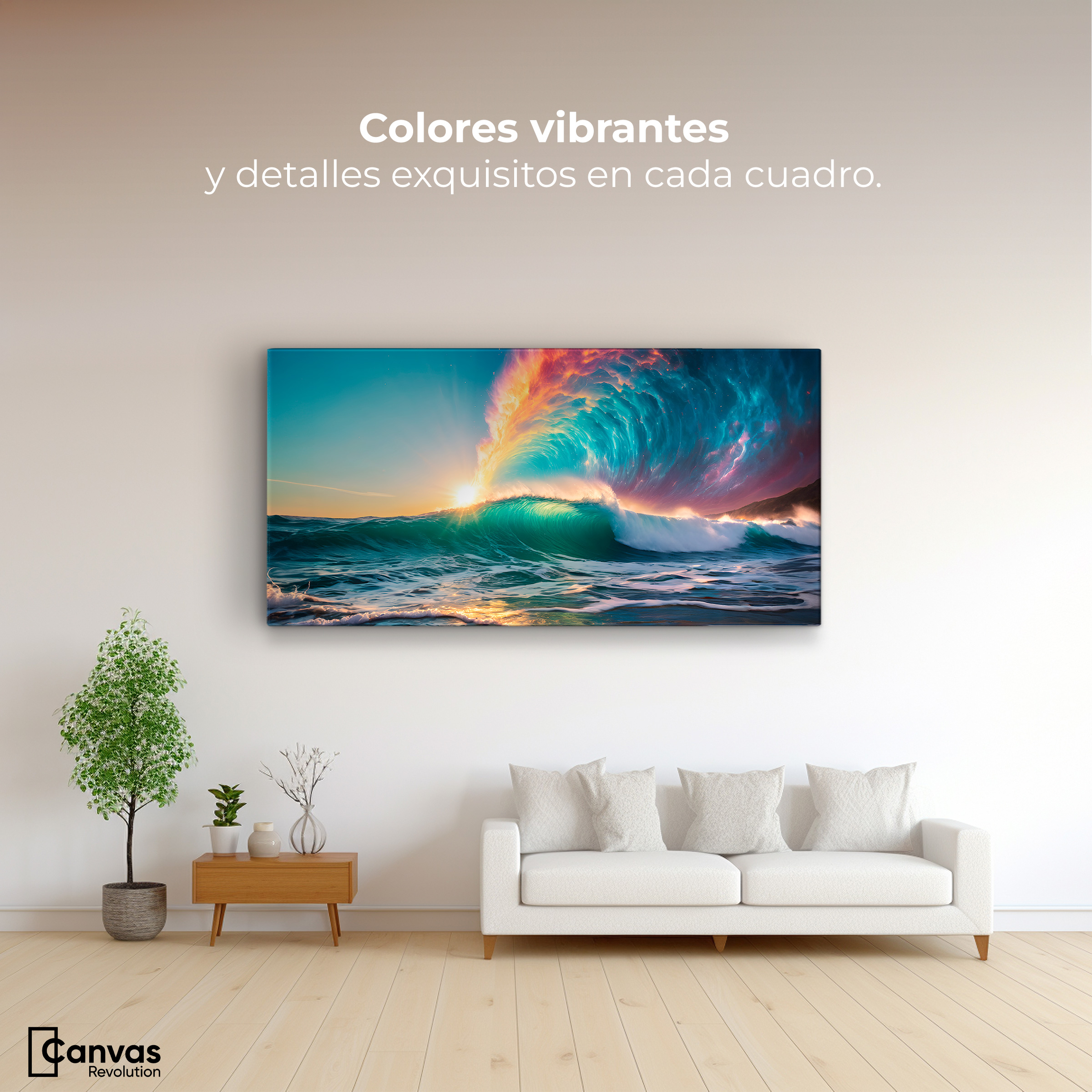 Foto 3 pulgar | Cuadro Decorativo Canvas Esplendor Oceánico 160x80