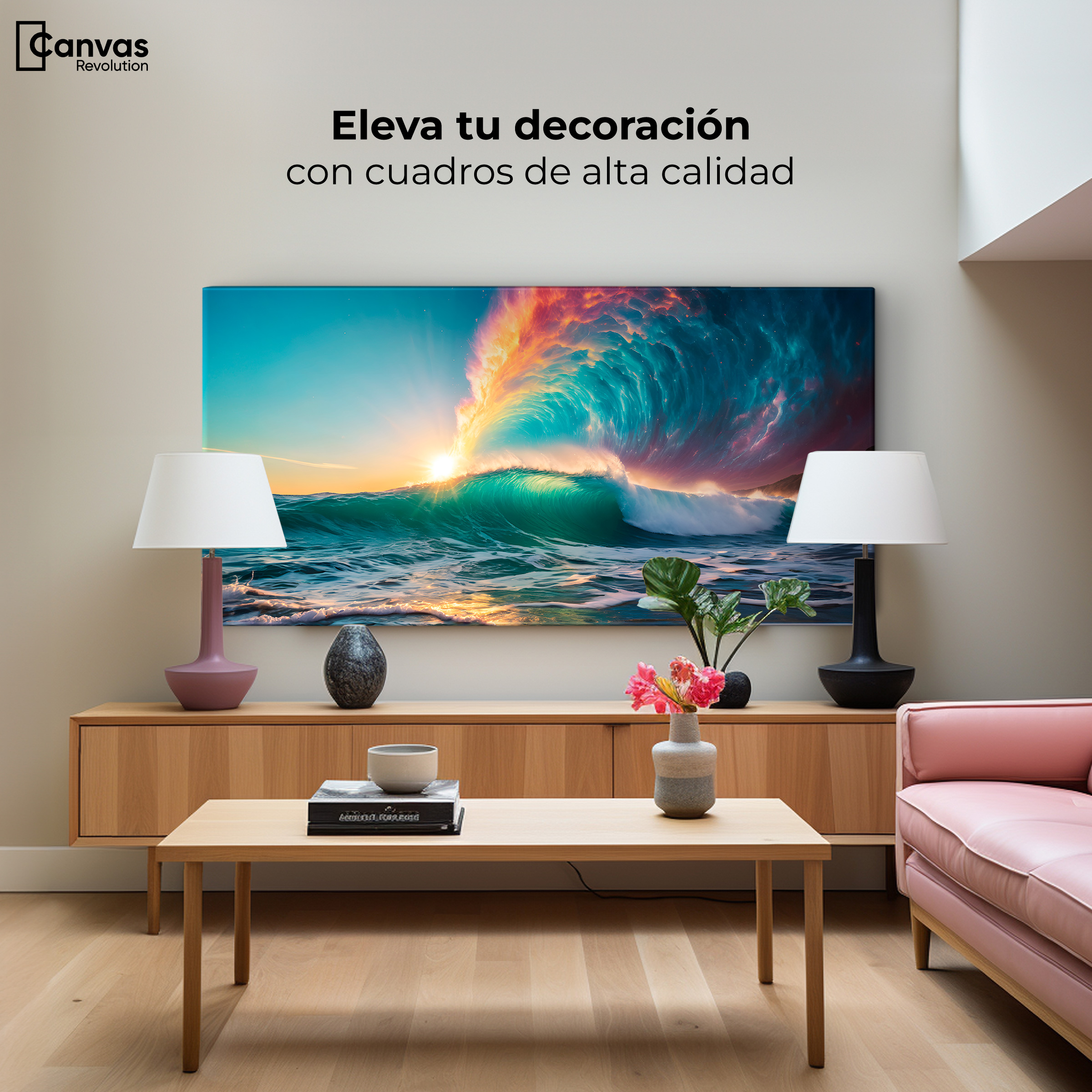 Foto 4 pulgar | Cuadro Decorativo Canvas Esplendor Oceánico 160x80