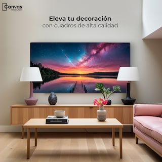 Foto 3 | Cuadro Decorativo Canvas Muelle Lago Estelar 160x80